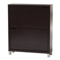 Baxton Studio Simms Modern Shoe Cabinet, Dark Brown