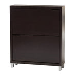 Baxton Studio Simms Modern Shoe Cabinet, Dark Brown