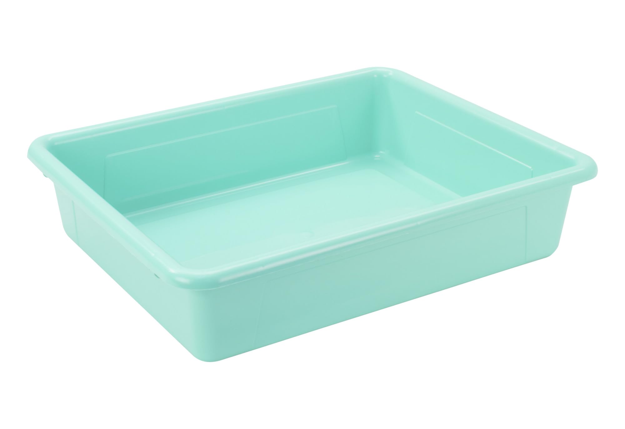 School Smart Sturdy Plastic Storage Tray, Multifunctional Design For Classroom, Home, And More, Letter Size, Teal
