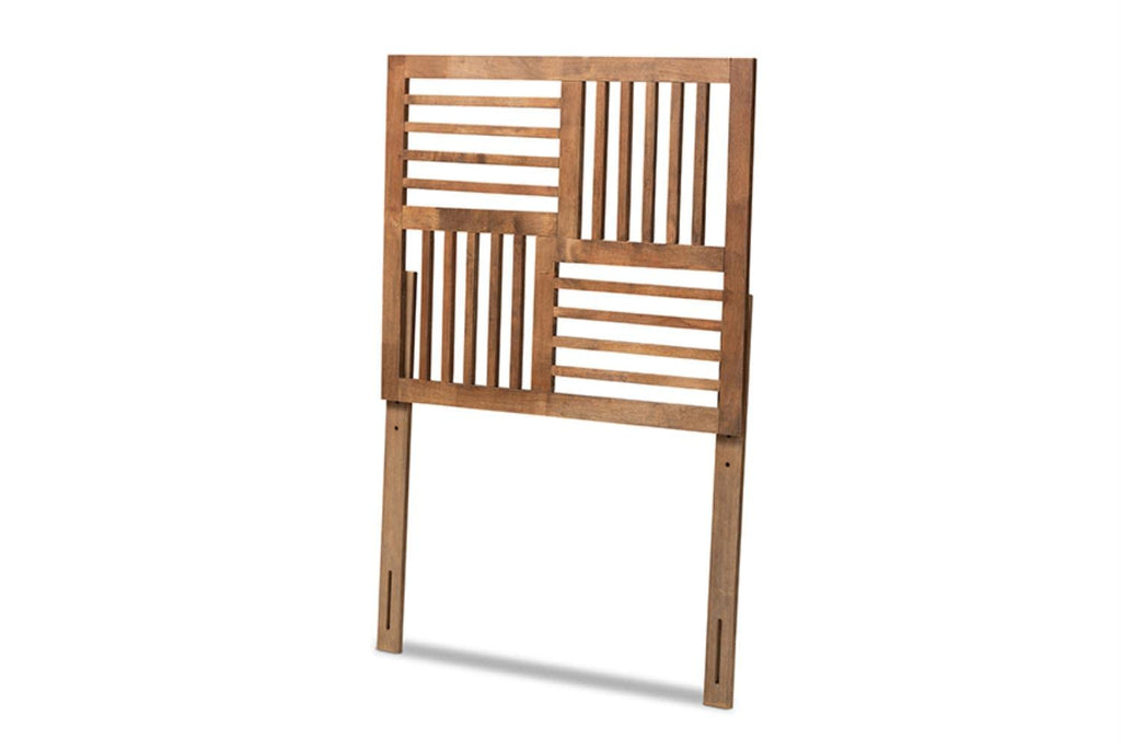 Baxton Studio Adler Modern and Contemporary Transitional Ash Walnut Finished Wood Twin Size Headboard