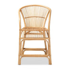 Baxton Studio Murai Modern Bohemian Natural Brown Rattan Counter Stool