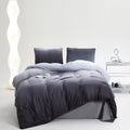 Clothknow Grey Velvet King Size Comforter Set 3Pcs Grey White Bedding Comforter Sets Fluffy Comforter King Soft Gray King Size Comforter Sets