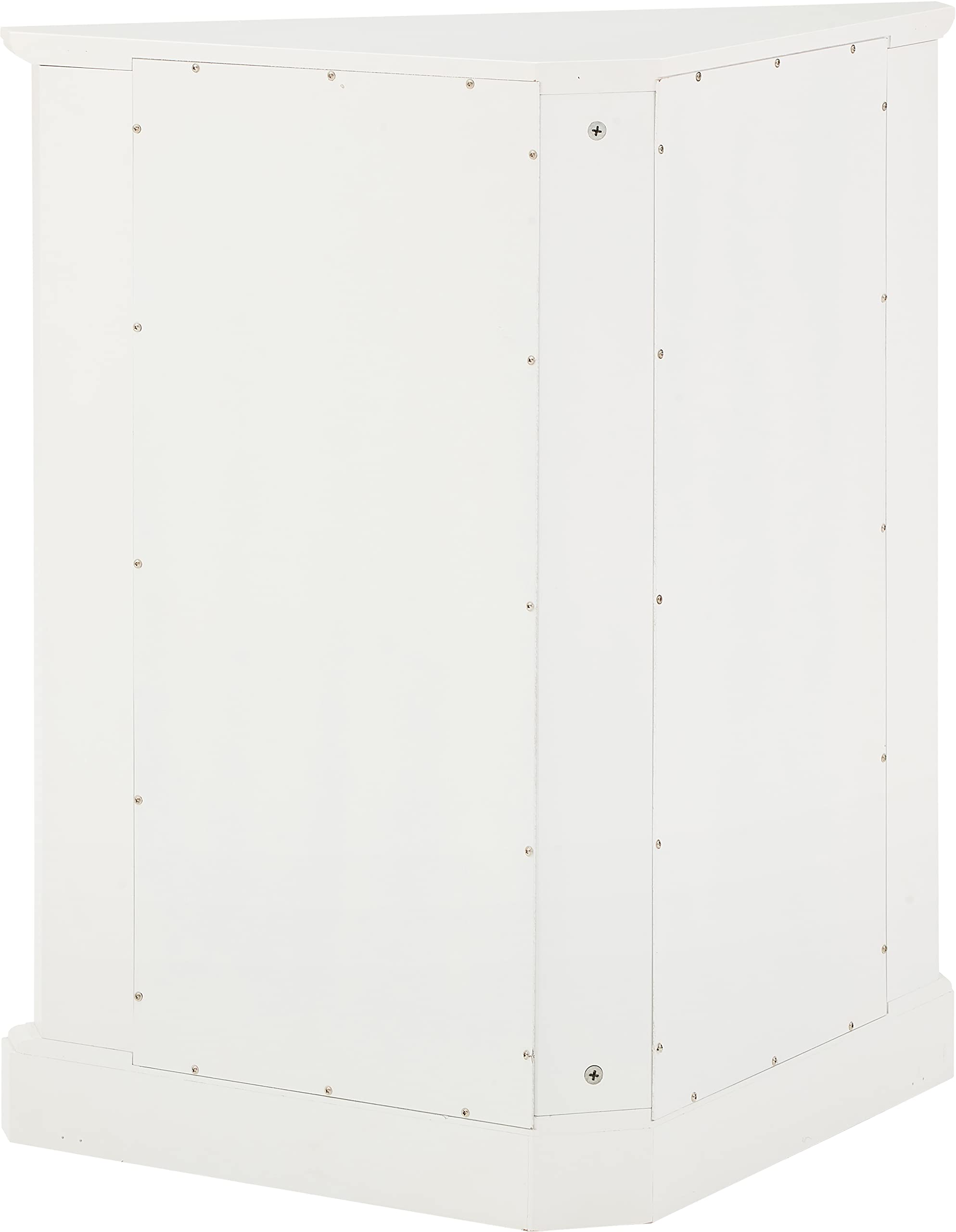 Crosley Furniture Shoreline Stackable Corner Pantry Storage Cabinet with Shelves, Kitchen, Dining, Laundry, White