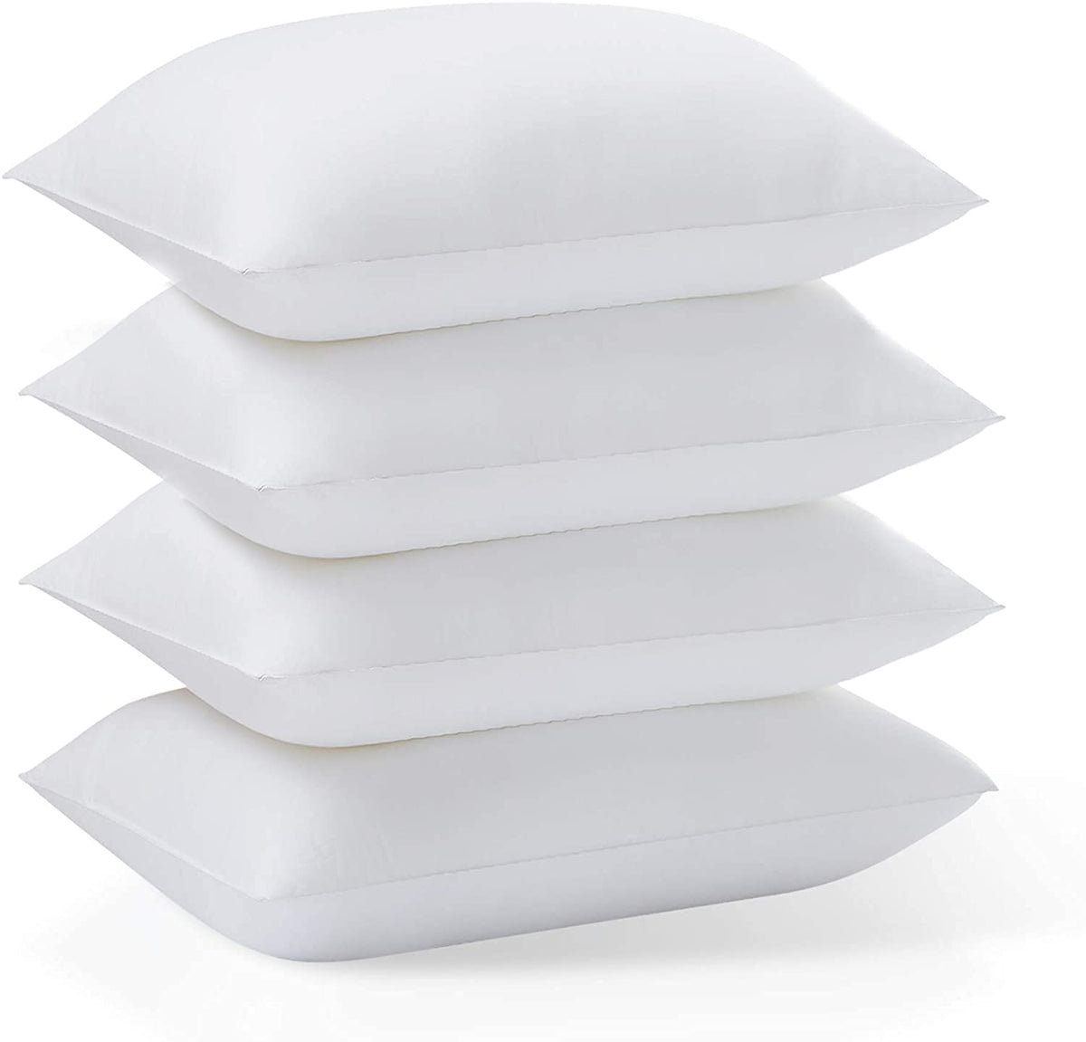 Acanva Basic Bed Pillow Soft Rest Cushion Stuffer For Sleeping, King , White 4 Count