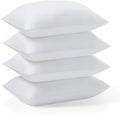 Acanva Basic Bed Pillow Soft Rest Cushion Stuffer For Sleeping, Queen, White 4 Count