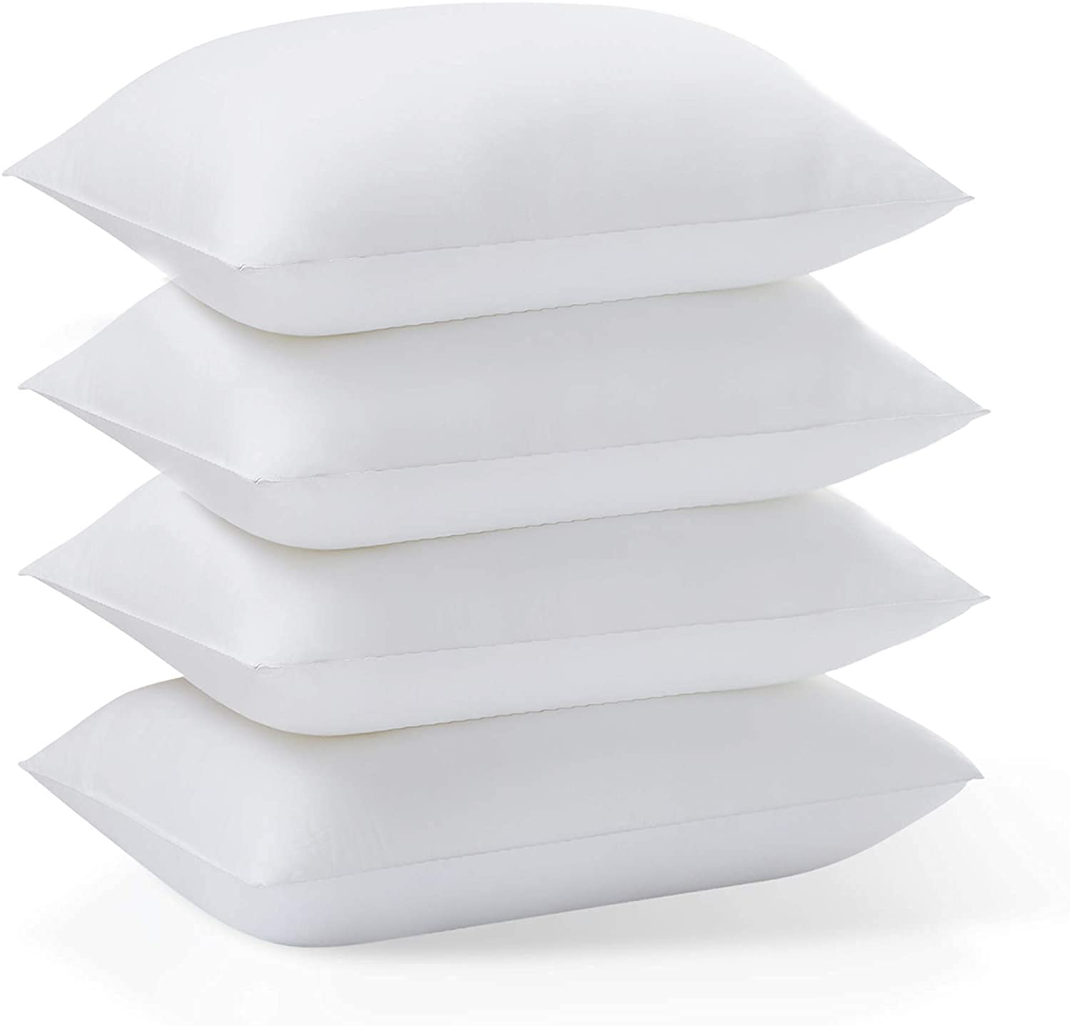 Acanva Basic Bed Pillow Soft Rest Cushion Stuffer For Sleeping, Queen, White 4 Count
