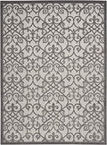 HomeRoots Grey/Charcoal 100% Polypropylene 8’ x 11’ Gray and Charcoal Indoor Outdoor Area Rug