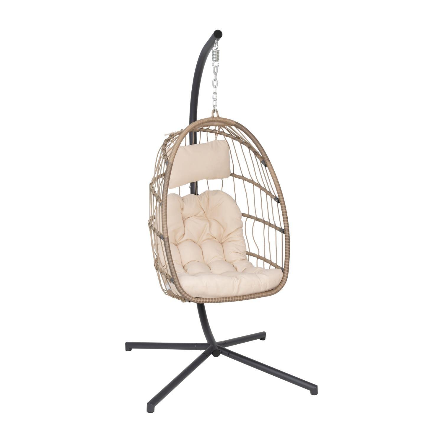 Flash Furniture Cleo Indoor/Outdoor Patio Hanging Egg Chair