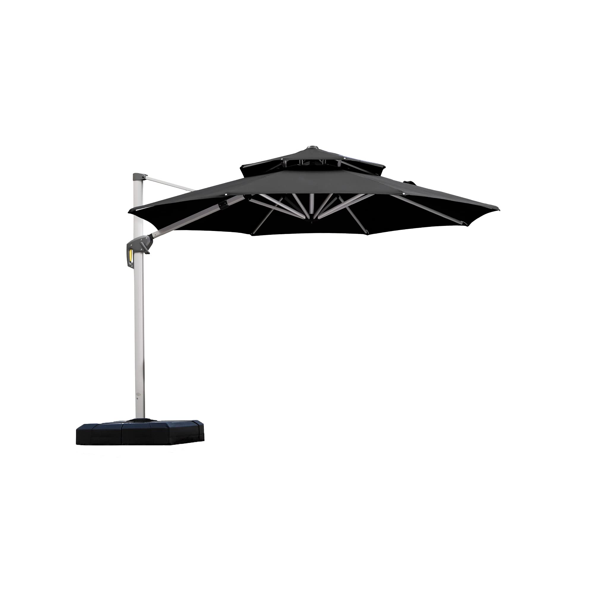Purple Leaf 10 Feet Patio Umbrella Outdoor Round Umbrella Large Cantilever Umbrella Windproof Offset Umbrella Heavy Duty Sun Umb