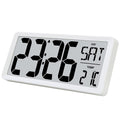 TXL 14.2 Large Digital Day Wall Clock, Custom 8 Languages Calendar, Count up-Down Timer and Temp Reminder, 12/24Hr Desktop Alarm