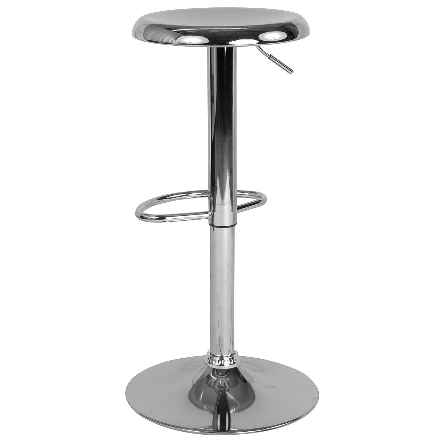 Flash Furniture Madrid Series Adjustable Height Retro Barstool In Chrome Finish