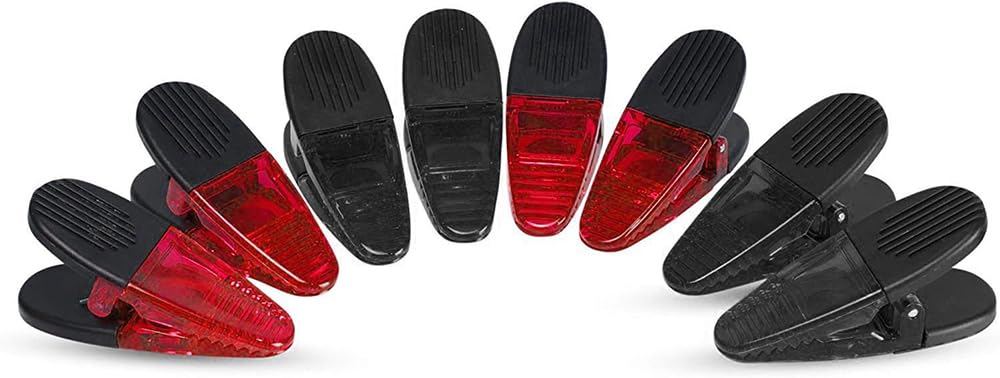 Vip Home Essentials -Thick Plastic Clips With Neodymium Magnet - 3-1/4' Length - Durable Versatile All-Purpose (Red Smoke)