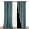 Nicetown Full Shading Room Warming Curtains For Windows, Super Heavy-Duty Black Lined Blackout Curtains For Bedroom, Privacy Ass