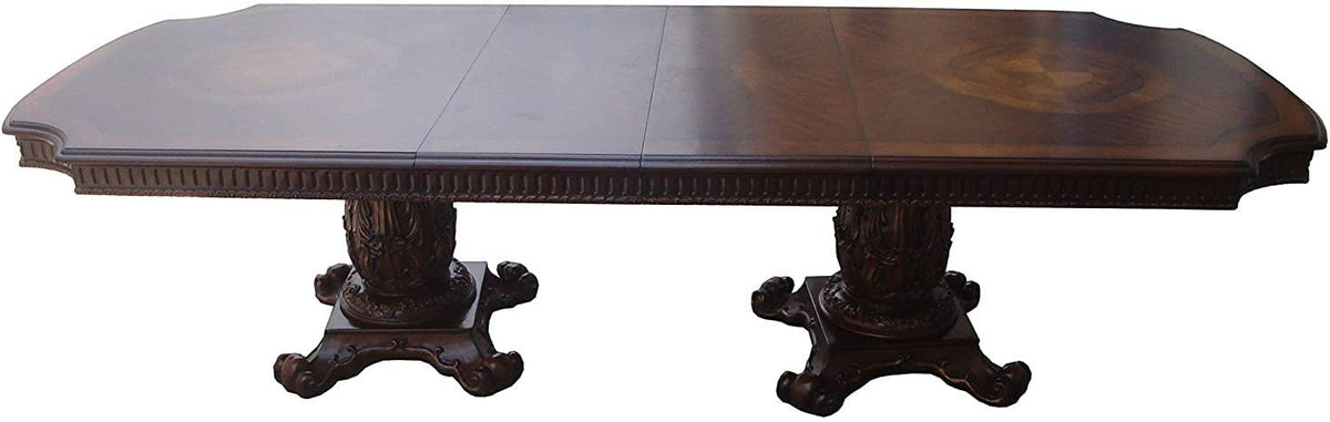 ACME Vendome Dining Table w/Double Pedestal - - Cherry