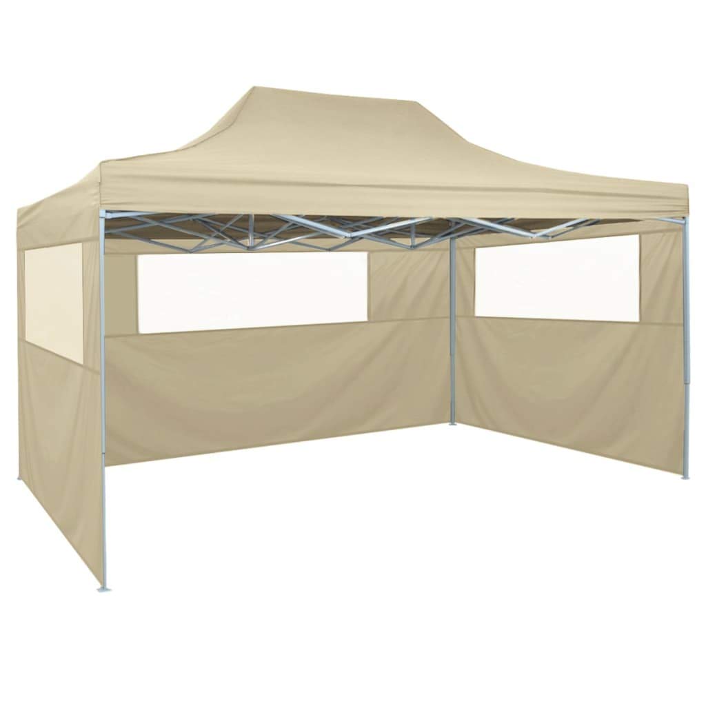 vidaXL Professional Folding Party Tent - 9.8'x13.1' Folding Canopy, UV-&Water-resistant Durable 600D Oxford Fabric with PVC Coating, Powder-coated Steel Frame, 3 Sidewalls