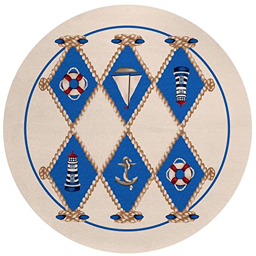 Harbor Ha6 Ivory Coastal Rug Round 8' X 8'