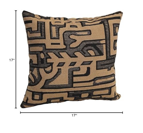 Blazing Needles Square Tapestry Throw Pillow, 17", Kilimanjaro