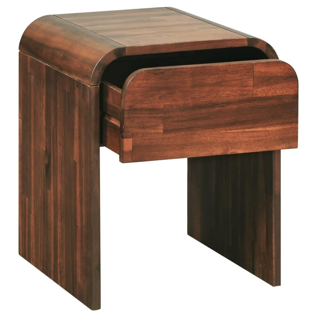 vidaXL Nightstand 16.3&quot;x16.5&quot;x20.4&quot; Solid Acacia Wood