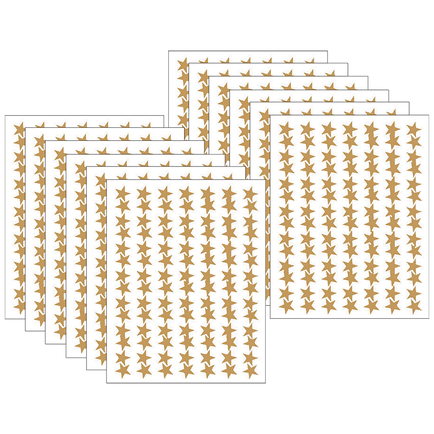 Teacher Created Resources Gold Stars Foil Stickers, 294 Per Pack, 12 Packs