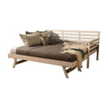 Kodiak Furniture Twin to King Size Daybed with Pop Up Trundle in Wood, in White, No Box Spring Needed, Easy Assembly