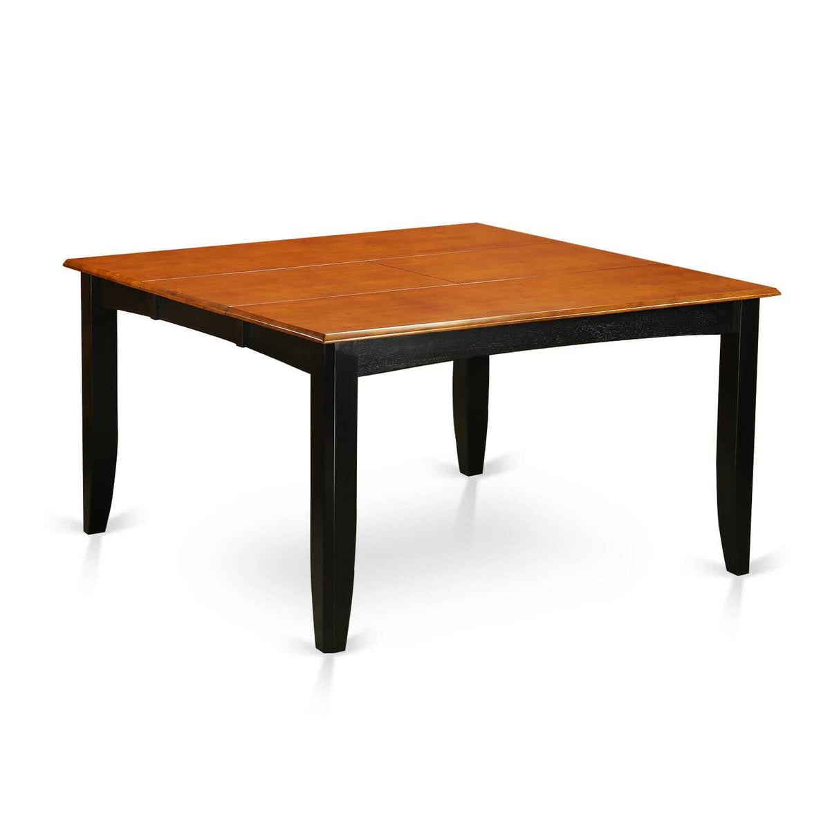 East West Furniture Pft-Blk-T Parfait Square Table With 18&Quot; Butterfly Leaf - Black & Cherry Finish