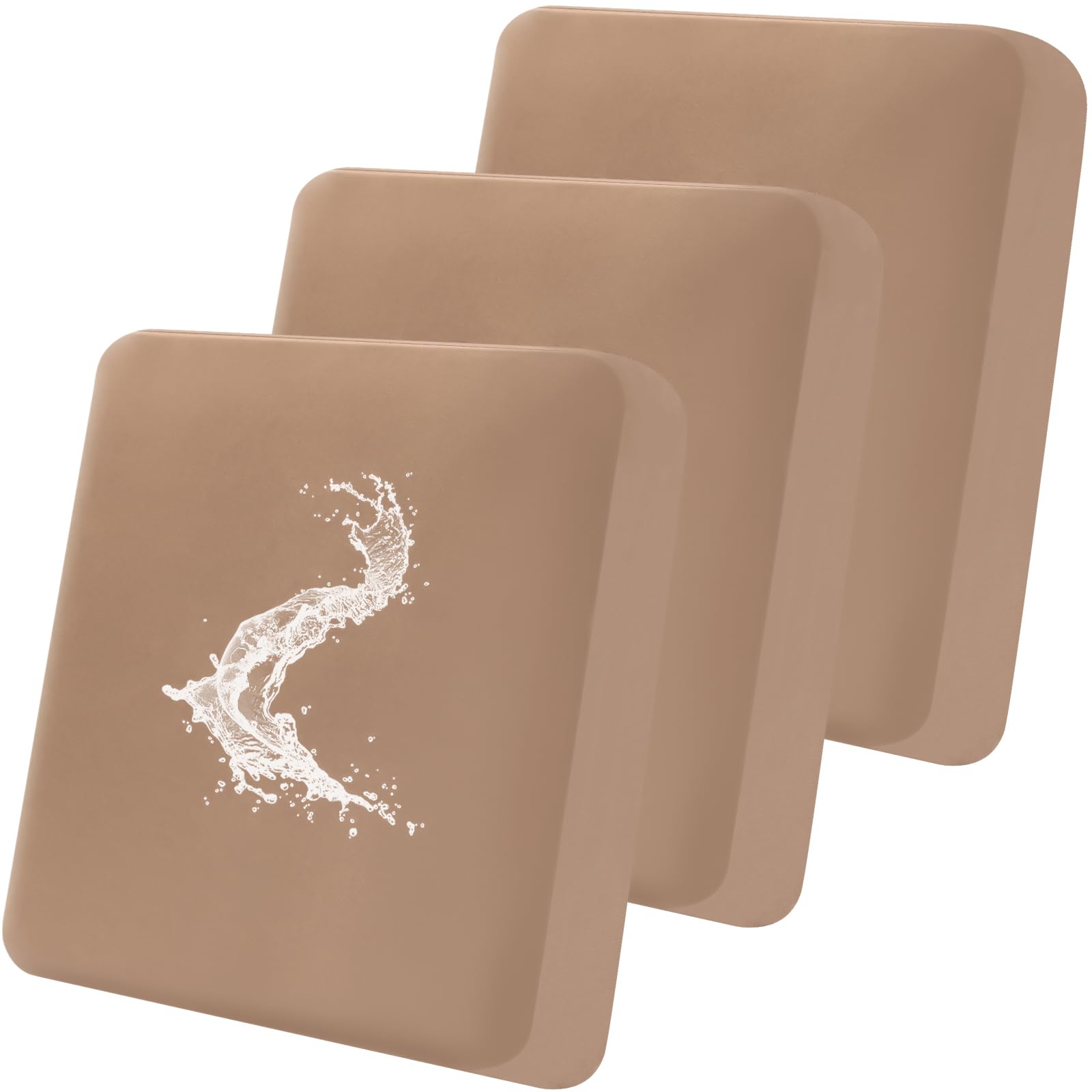 Smiry Waterproof Couch Cushion Covers, Stretch Washable Sofa Cushion Cover, Soft Sofa Slipcover Elastic Non-Slip Furniture Protector For Pets, Kid (3 Pack, Camel)