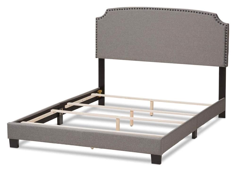 Baxton Studio Odette Modern and Contemporary Light Grey Fabric Upholstered Full Size Bed