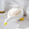 TRIODHRISHNIT DuckShaped Soap Dish with Drain Tray | Self Draining Soap Holder Stand for Bathroom & Kitchen | Cartoon Soap Case