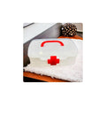 Thaiboomi Medical Box, First Aid Kit Storage, Emergency Supplies Organizer With Handle, Detachable Tray, And Locking Lid, Empty 
