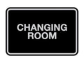 Signs Bylita Classic Changing Room Sign (Black/Silver) - Small