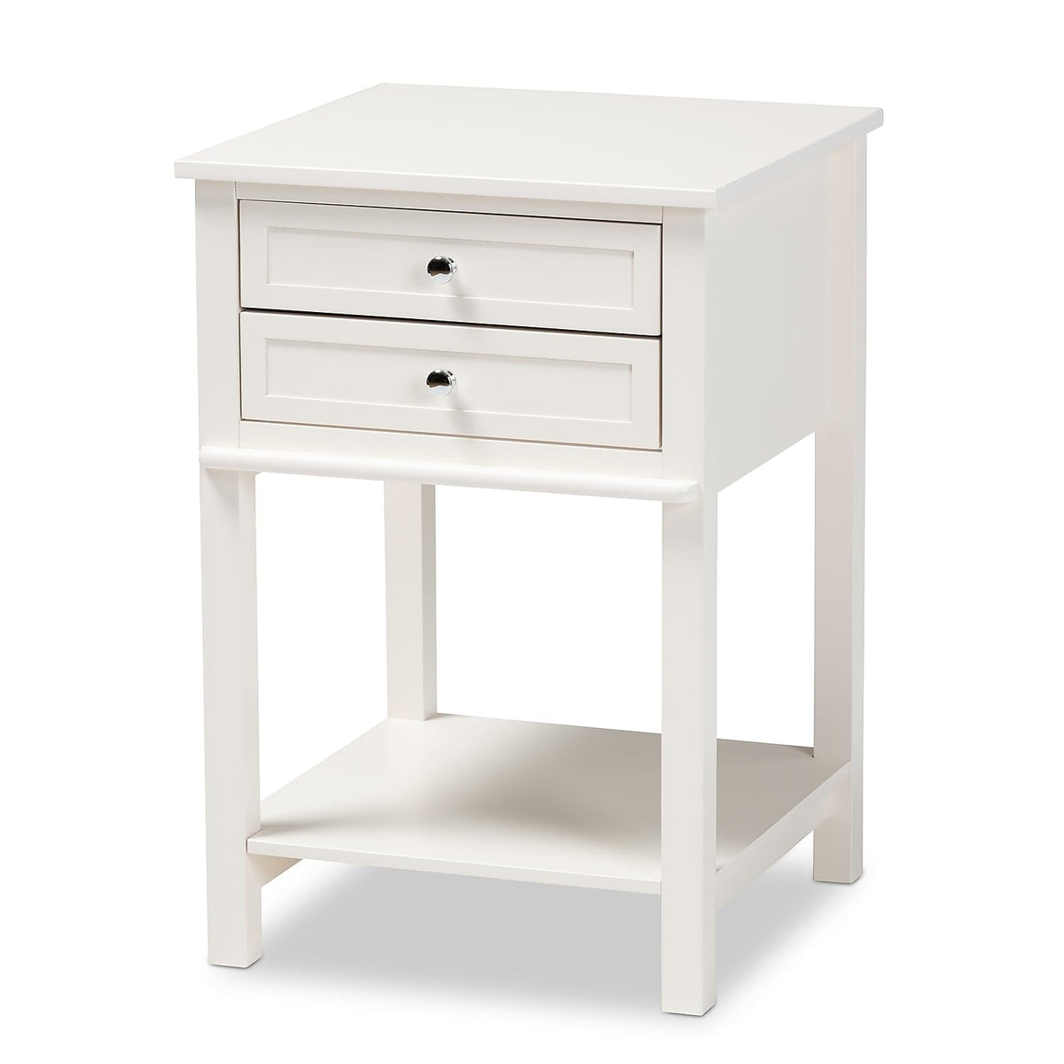 Baxton Studio Willow 17.99-inch W x 18.7-inch D End Table, White (163-9034-HiT)