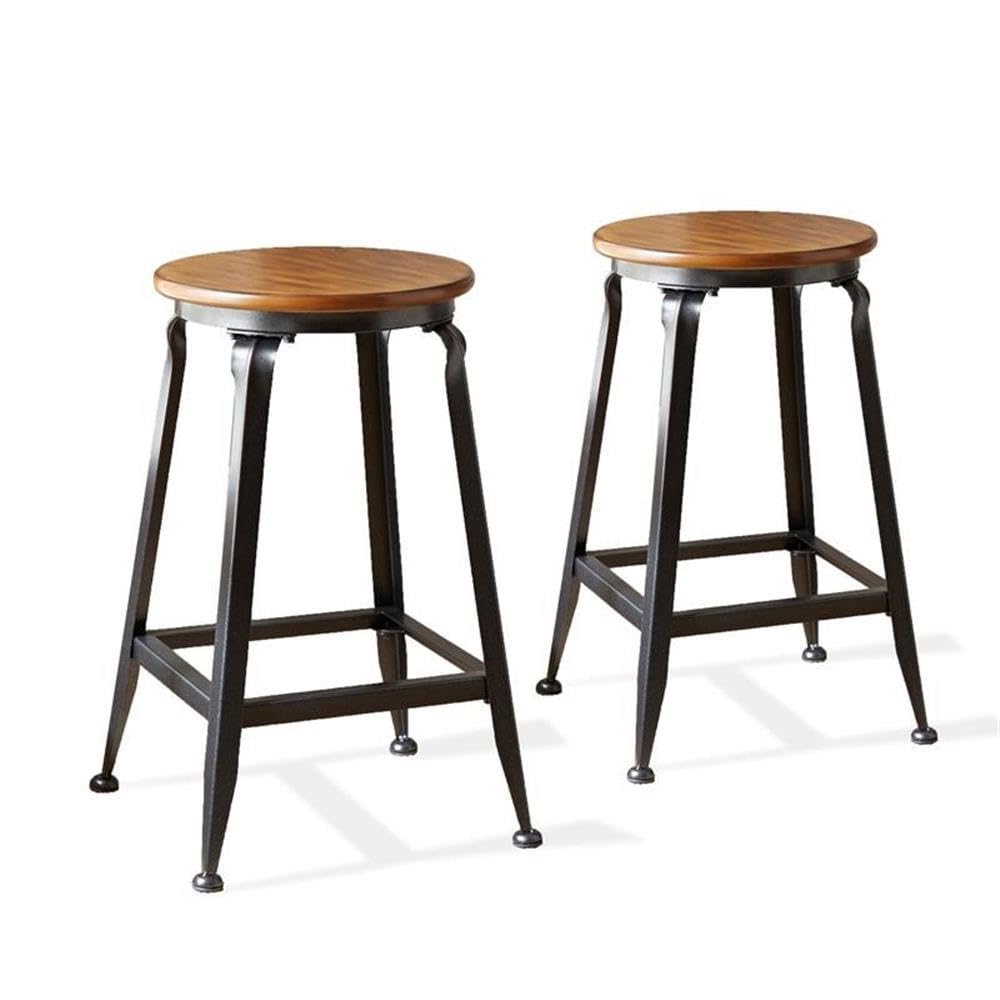 Steve Silver Co Adele 5PC Round Counter Dining Set, Includes Counter Height Table and 4 Counter Chairs, Dining Room, Kitchen, Pub, Apartment, 36&quot; L x 36&quot; W x 36&quot; H, Brown