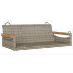 vidaXL Swing Chair Grey 109x62x40cm Resin Braided