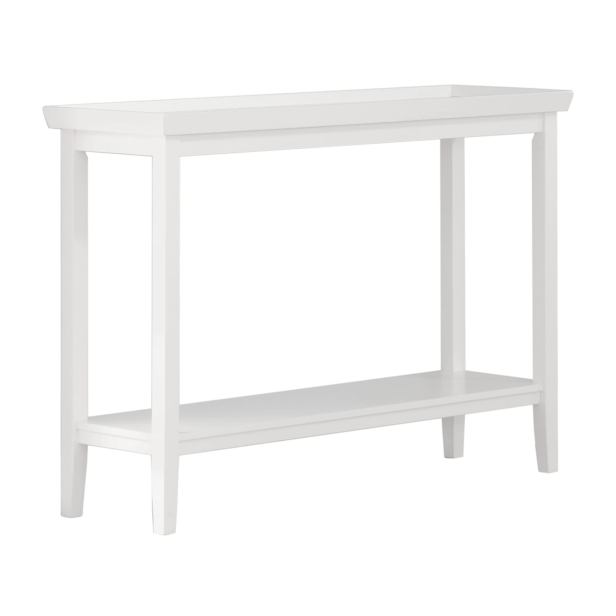 Convenience Concepts Ledgewood Console Table 48 - Modern Narrow Sofa Display Accent with Storage Shelf for Transitional, Traditi