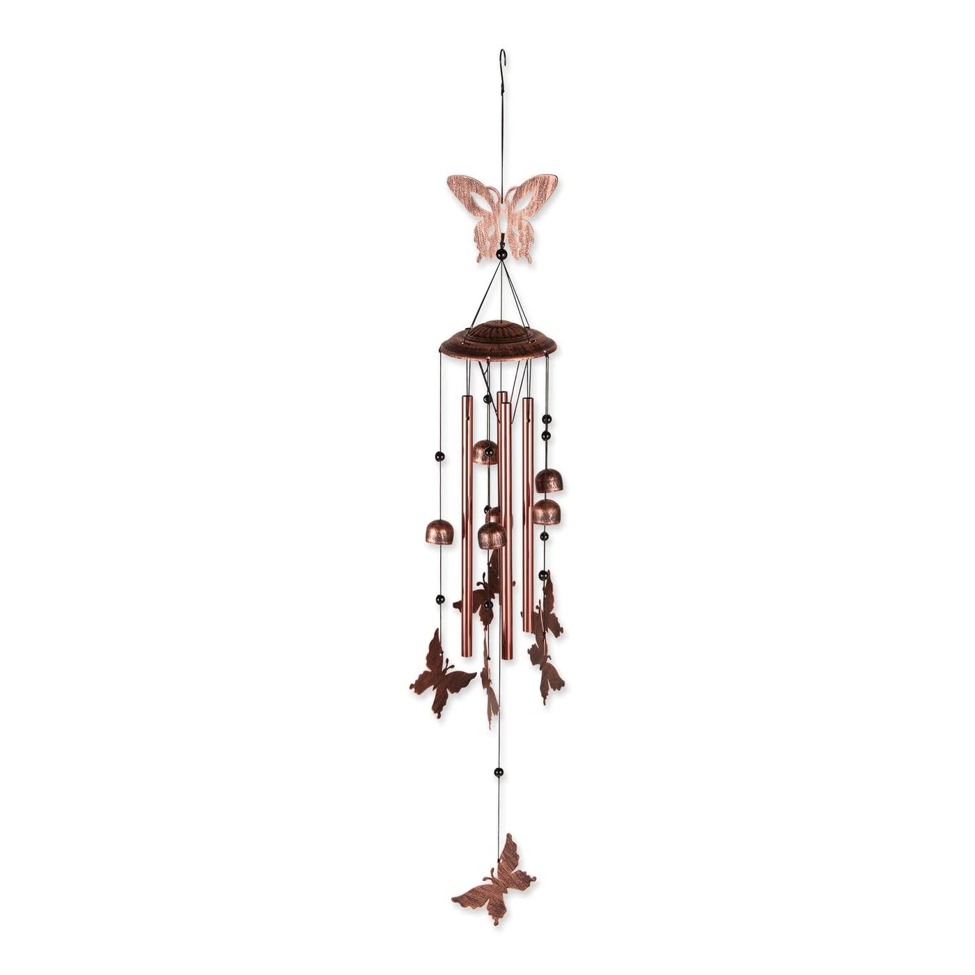 Summerfield Terrace 10018222 Sunshine Megastore Fluttering Butterflies Wind Chimes, White