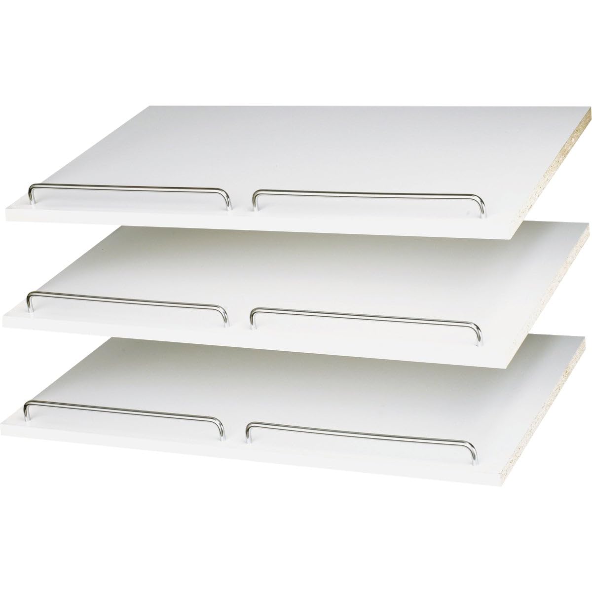 Easy Track RS1600 24-Inch Shoe Shelves, White, 3-Pack