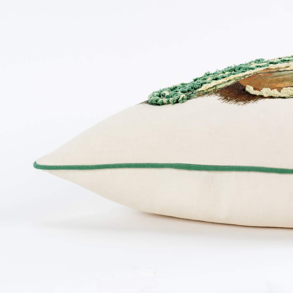 Rizzy Home Gourds/Pumpkins 20&quot; Down Pillow with Cotton Duck Cover-Multi-Color