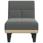 vidaXL Modern Reclining Chaise Longue in Dark Gray – Fabric Upholstery with Sturdy Plywood Frame for Living Room/Bedroom, Adjustable Positions, Comfortable Foam-Fill Bed