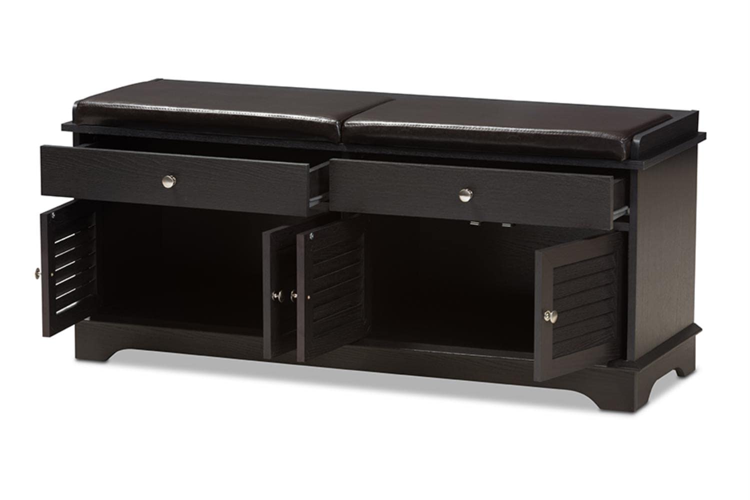 Baxton Studio Leo Shoe Storage Bench - Thumbnail 2