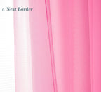 Pi Sheer Curtains 45 Inches Long With Grommet,Extra Short Sheer Window Treatment For Girls Room/Nursery 2 Panels (W52 X L45, Bright Pink)