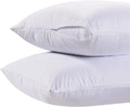 White Classic Zippered Style Pillow Case Cover - Luxury Hotel Collection 200 Thread Count, Soft Quiet Zippered Pillow Protectors