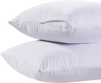 White Classic Zippered Style Pillow Case Cover - Luxury Hotel Collection 200 Thread Count, Soft Quiet Zippered Pillow Protectors