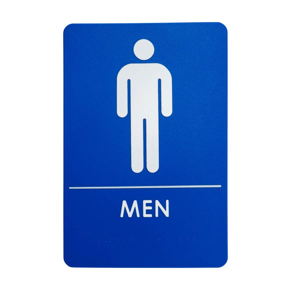 Men'S Restroom Signs, Ada-Compliant Bathroom Door Signs For Offices, Businesses, And Restaurants | Made In Usa (1)