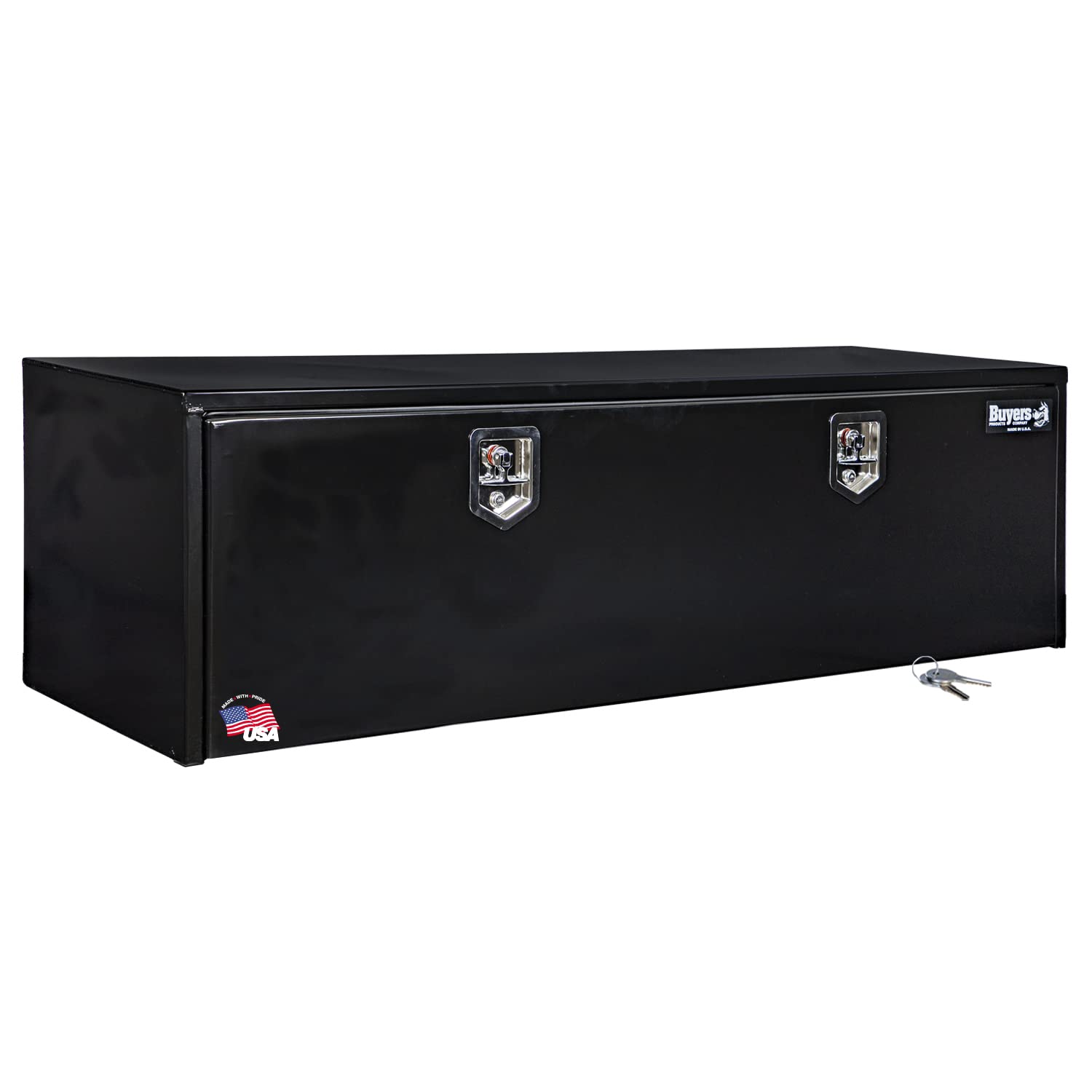 Buyers Products 1702317 Black Steel Underbody Truck Box With T-Handle Latch, 18 X 18 X 66 Inch