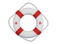 Hampton Nautical Decorative Life Ring Lifering, 10, Red