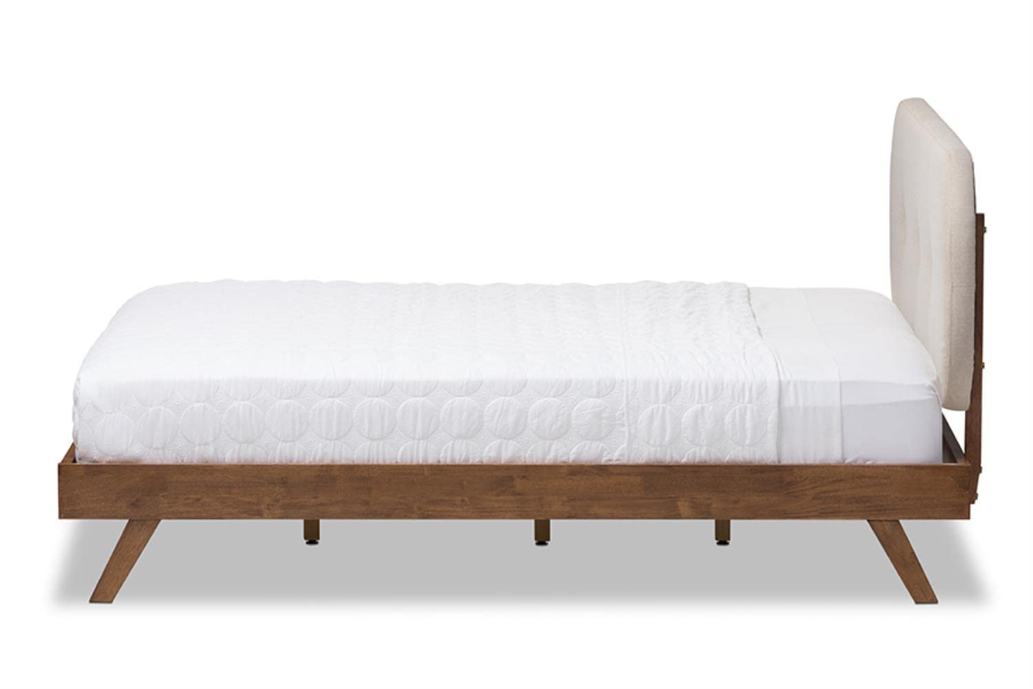 Baxton Studio Penelope Platform Bed Queen/Light Beige