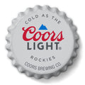 Desperate Enterprises Coors Light Stamped Shape Bottle Cap - Premium Aluminum Sign - Made in USA - 18'' Round