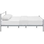 Modway Alina Queen Size Platform Bed Frame With Headboard In Gray
