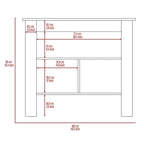Fm Furniture London Kitchen Set,35.4' H X 40.5' W X 27.5' D,White/Onyx