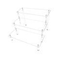 Acrylic Display Risers,Clear Display Risers Stand Small Mini Shelf 3 Tiered Cupcake Stand for Food Desserts Stand Shelves for Pa